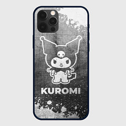 Чехол для iPhone 12 Pro Max Kuromi - grey gradient, цвет: 3D-черный