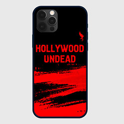 Чехол для iPhone 12 Pro Max Hollywood Undead - red gradient посередине, цвет: 3D-черный