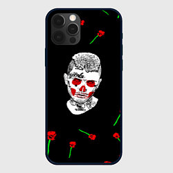 Чехол для iPhone 12 Pro Max Lil peep rap band rose, цвет: 3D-черный