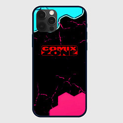 Чехол для iPhone 12 Pro Max Comix zone hexagon, цвет: 3D-черный