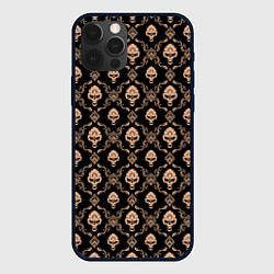 Чехол для iPhone 12 Pro Max Череп - паттерн, цвет: 3D-черный