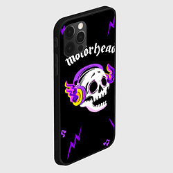 Чехол для iPhone 12 Pro Max Motorhead неоновый череп, цвет: 3D-черный — фото 2
