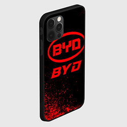 Чехол для iPhone 12 Pro Max BYD - red gradient, цвет: 3D-черный — фото 2