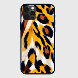 Чехол для iPhone 12 Pro Max Пятна леопарда, цвет: 3D-черный
