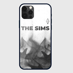 Чехол для iPhone 12 Pro Max The Sims - white gradient посередине, цвет: 3D-черный