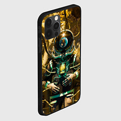 Чехол для iPhone 12 Pro Max Космонавт - киборг, цвет: 3D-черный — фото 2