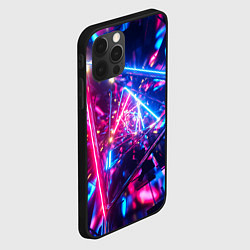 Чехол для iPhone 12 Pro Max Неоновая оптическая иллюзия, цвет: 3D-черный — фото 2