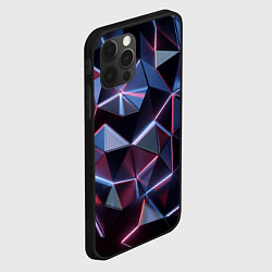 Чехол для iPhone 12 Pro Max Неоновые геометрические плиты, цвет: 3D-черный — фото 2