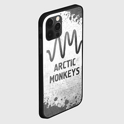 Чехол для iPhone 12 Pro Max Arctic Monkeys - white gradient, цвет: 3D-черный — фото 2