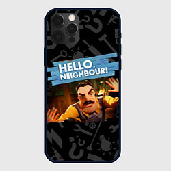 Чехол для iPhone 12 Pro Max Привет сосед на фоне замков, цвет: 3D-черный