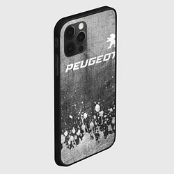 Чехол для iPhone 12 Pro Max Peugeot - grey gradient посередине, цвет: 3D-черный — фото 2