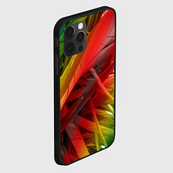 Чехол для iPhone 12 Pro Max Текстура шипы, цвет: 3D-черный — фото 2