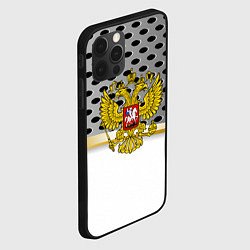 Чехол для iPhone 12 Pro Max Россия броня герб, цвет: 3D-черный — фото 2