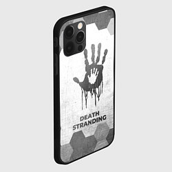 Чехол для iPhone 12 Pro Max Death Stranding - white gradient, цвет: 3D-черный — фото 2