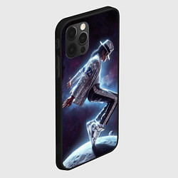 Чехол для iPhone 12 Pro Max Michael Jackson on the moon, цвет: 3D-черный — фото 2