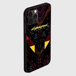 Чехол для iPhone 12 Pro Max Cyberpunk2077 geometry, цвет: 3D-черный — фото 2