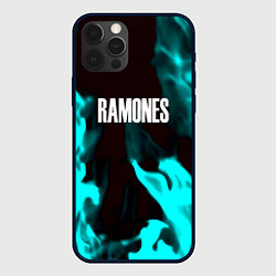 Чехол для iPhone 12 Pro Max Ramones fire rose, цвет: 3D-черный