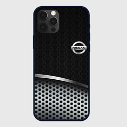 Чехол для iPhone 12 Pro Max Nissan carbon auto, цвет: 3D-черный