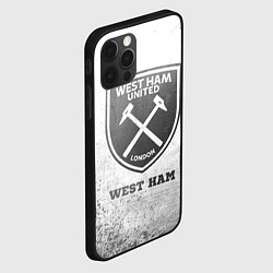 Чехол для iPhone 12 Pro Max West Ham - white gradient, цвет: 3D-черный — фото 2
