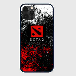 Чехол для iPhone 12 Pro Max Dota 2 брызги красок, цвет: 3D-черный