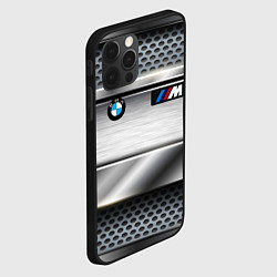 Чехол для iPhone 12 Pro Max BMW metal texture, цвет: 3D-черный — фото 2