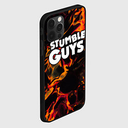 Чехол для iPhone 12 Pro Max Stumble Guys red lava, цвет: 3D-черный — фото 2