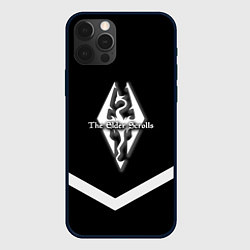 Чехол для iPhone 12 Pro Max The Elder Scrolls geometry steel, цвет: 3D-черный