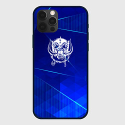 Чехол для iPhone 12 Pro Max Motorhead blue poly, цвет: 3D-черный