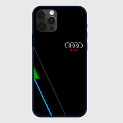 Чехол для iPhone 12 Pro Max AUDI geometry line, цвет: 3D-черный