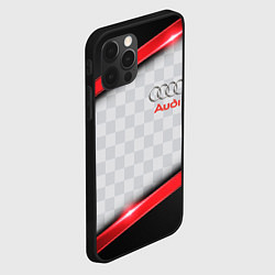 Чехол для iPhone 12 Pro Max AUDI auto texture, цвет: 3D-черный — фото 2