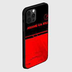 Чехол для iPhone 12 Pro Max Akame ga Kill - red gradient посередине, цвет: 3D-черный — фото 2