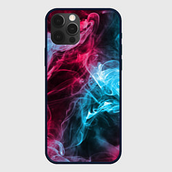 Чехол для iPhone 12 Pro Max Неоновые разводы дыма, цвет: 3D-черный