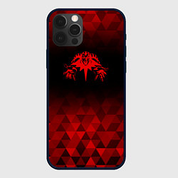 Чехол для iPhone 12 Pro Max Король и Шут red poly, цвет: 3D-черный