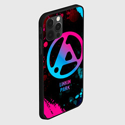 Чехол для iPhone 12 Pro Max Linkin Park 2024 - neon gradient, цвет: 3D-черный — фото 2