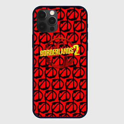 Чехол для iPhone 12 Pro Max Borderlands logo pattern, цвет: 3D-черный