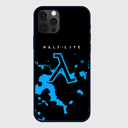 Чехол для iPhone 12 Pro Max Half life синий камуфляж, цвет: 3D-черный