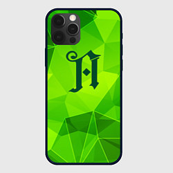 Чехол для iPhone 12 Pro Max Architects green poly, цвет: 3D-черный