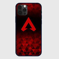 Чехол для iPhone 12 Pro Max Apex Legends red poly, цвет: 3D-черный