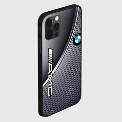 Чехол для iPhone 12 Pro Max BMW metalic auto metal, цвет: 3D-черный — фото 2