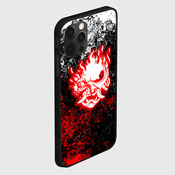 Чехол для iPhone 12 Pro Max Cyberpunk брызги красок, цвет: 3D-черный — фото 2