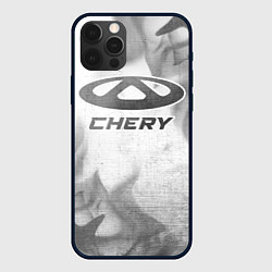 Чехол для iPhone 12 Pro Max Chery - white gradient, цвет: 3D-черный