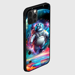 Чехол для iPhone 12 Pro Max Astronaut Totoro in neon space - ai art fantasy, цвет: 3D-черный — фото 2