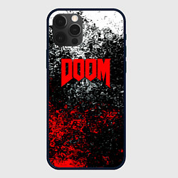 Чехол для iPhone 12 Pro Max Doom брызги красок, цвет: 3D-черный