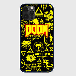 Чехол для iPhone 12 Pro Max Doom x Witcher, цвет: 3D-черный