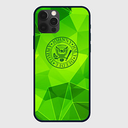 Чехол для iPhone 12 Pro Max Ramones green poly, цвет: 3D-черный