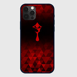 Чехол для iPhone 12 Pro Max Hellsing red poly, цвет: 3D-черный