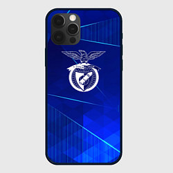 Чехол для iPhone 12 Pro Max Benfica blue poly, цвет: 3D-черный