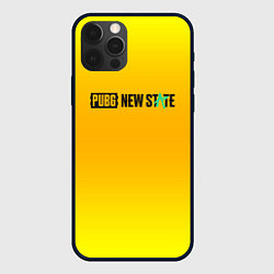 Чехол для iPhone 12 Pro Max PUBG gradient steel, цвет: 3D-черный