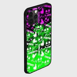 Чехол для iPhone 12 Pro Max Fortnite краски кислота, цвет: 3D-черный — фото 2