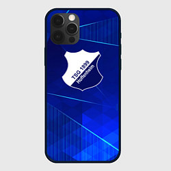Чехол для iPhone 12 Pro Max Hoffenheim blue poly, цвет: 3D-черный